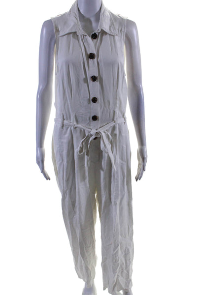 Reiss Womens Perla Jumpsuit White Size 2 16419885