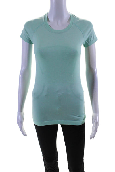 Lululemon Womens Short Sleeve Crewneck Athletic Top Mint Green Size 4