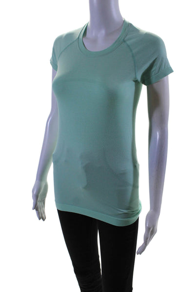 Lululemon Womens Short Sleeve Crewneck Athletic Top Mint Green Size 4