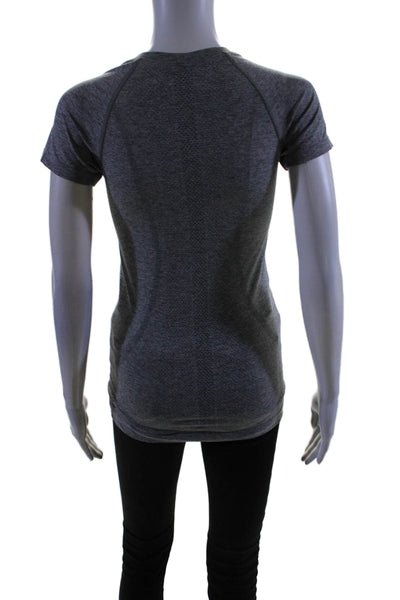 Lululemon Womens Short Sleeve Crewneck Athletic Top Gray Size 4