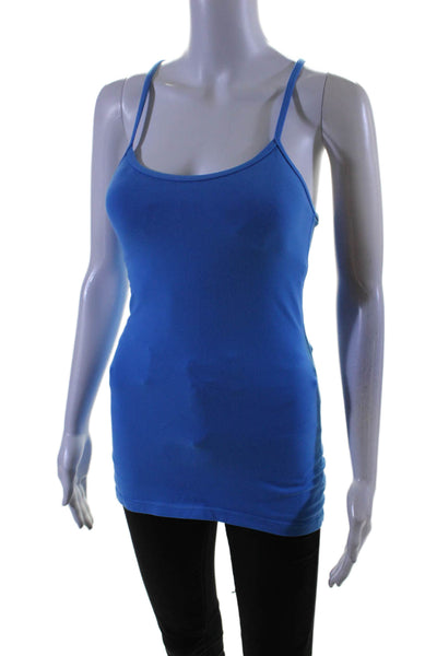 Lululemon Womens Scoop Neck Padded Athletic Tank Top Blue Size S