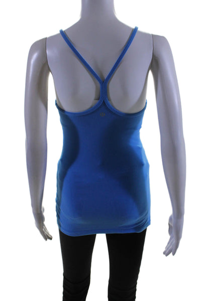 Lululemon Womens Scoop Neck Padded Athletic Tank Top Blue Size S