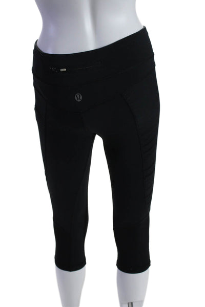 Lululemon Women's High Wait Cinch Cropped Leggings Black Size 4