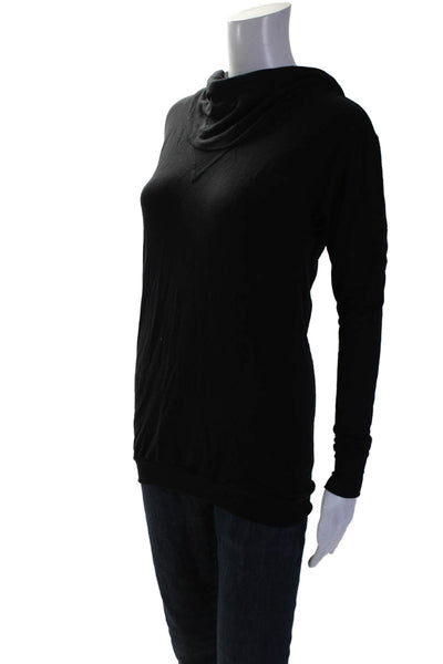 Joie Womens Turtle Neck Long Sleeve Pullover Ribbed Sweater Black Size XS