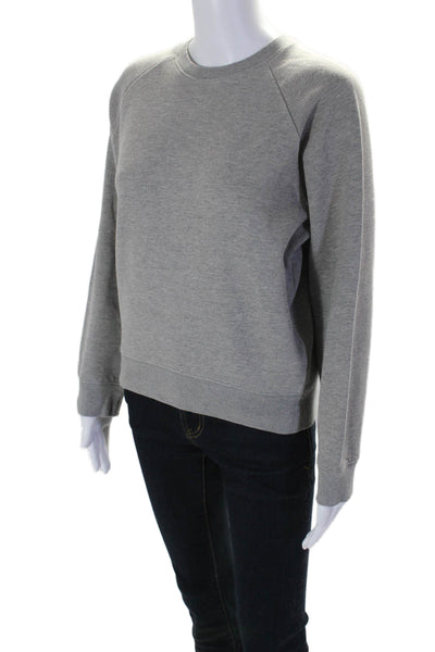 Alexa Leigh Womens Cotton Long Sleeve Crewneck Sweatshirt Gray Size S