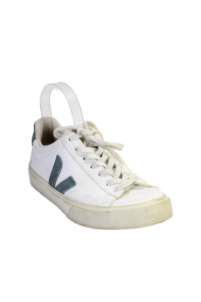 Vega Womens Leather Suede Accented Laced Fashion Sneakers White Size 8