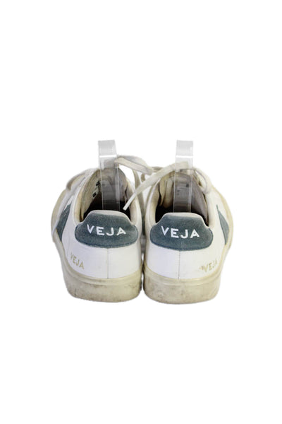 Vega Womens Leather Suede Accented Laced Fashion Sneakers White Size 8