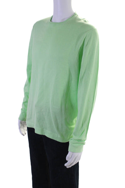 Vilebrequin Mens Cotton Knit Round Neck Pullover Sweater Green Size M