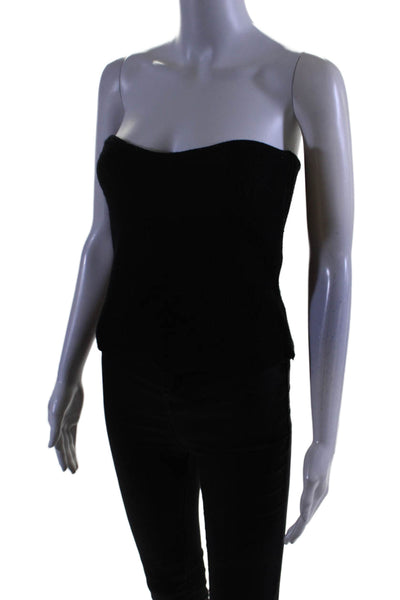 Emory Park Women's Square Neck Sleeveless Ribbed Tank Top Black Size L