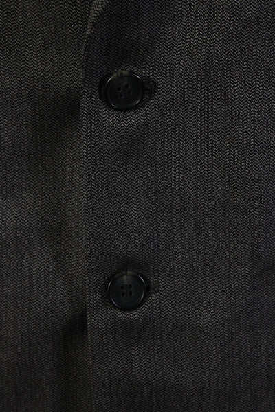 Daniel Hechter Mens Pleated Front Two Button Suit Black Wool Size 42 Regular/35