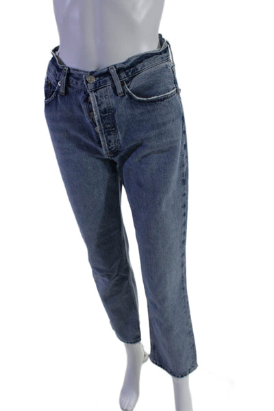 Agolde Women's High Waist Five Pockets Straight Leg Denim Pants Size 24