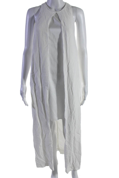 Rosetta Getty Collective Womens Cape Mini Dress White Size 10 15416965