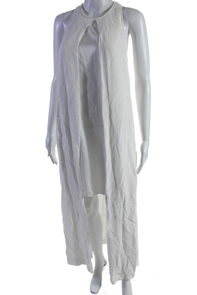 Rosetta Getty Collective Womens Cape Mini Dress White Size 10 15416965