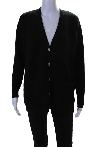 Lauren Ralph Lauren Women's Long Sleeves Button Down Cardigan Black Size S