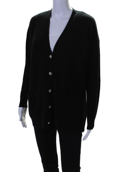 Lauren Ralph Lauren Women's Long Sleeves Button Down Cardigan Black Size S