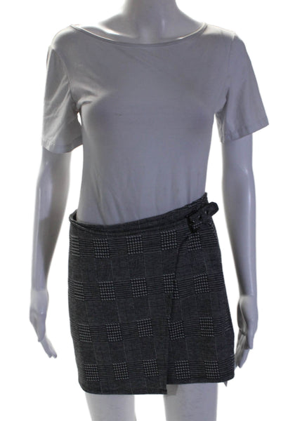 Jack by BB DAKOTA Women's Zip Buckle Closure Wrap Plaid Mini Skirt Size 4