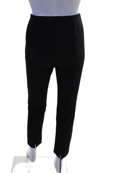 Vince Women's Hook Closure Flat Front Straight Leg Dress Pants Black Size M