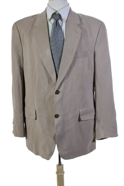 Ralph Ralph Lauren Mens Two Button Blazer Jacket Khaki Beige Size 42 Regular