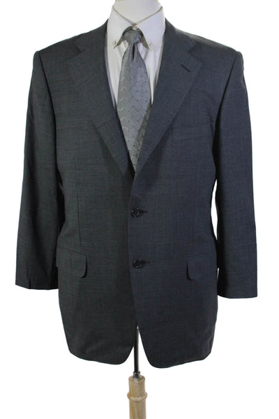 Ermenegildo Zegna Mens Three Button Blazer Gray Wool Size EUR 50 Regular