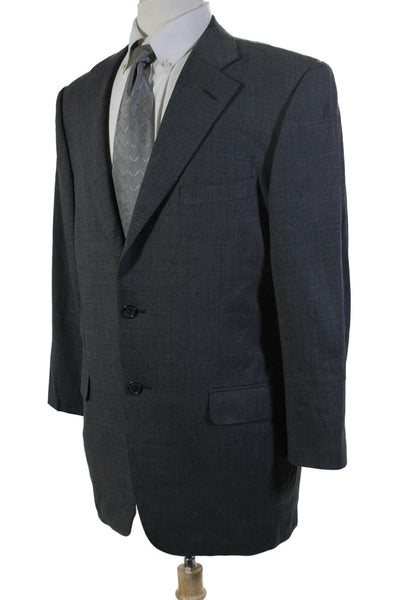 Ermenegildo Zegna Mens Three Button Blazer Gray Wool Size EUR 50 Regular