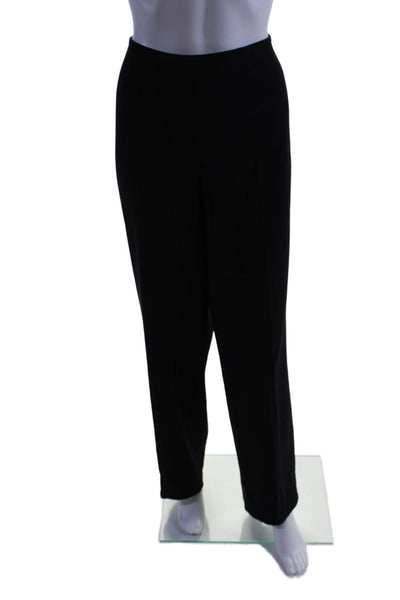 Escada Womens Wool Zipped Slip-on Dress Pants Navy Blue Size 44