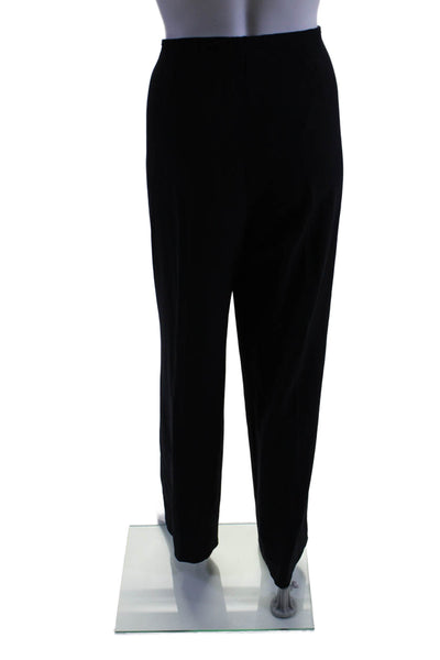 Escada Womens Wool Zipped Slip-on Dress Pants Navy Blue Size 44