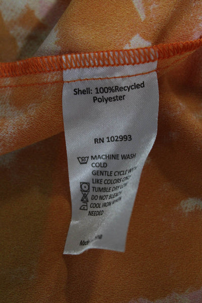 Thakoon Collective Womens Orange Tie Dye Slip Tank Orange Size 6 14104915