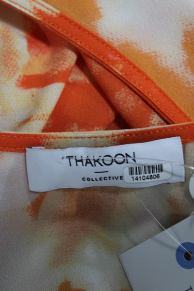 Thakoon Collective Womens Orange Tie Dye Slip Tank Orange Size 6 14104915