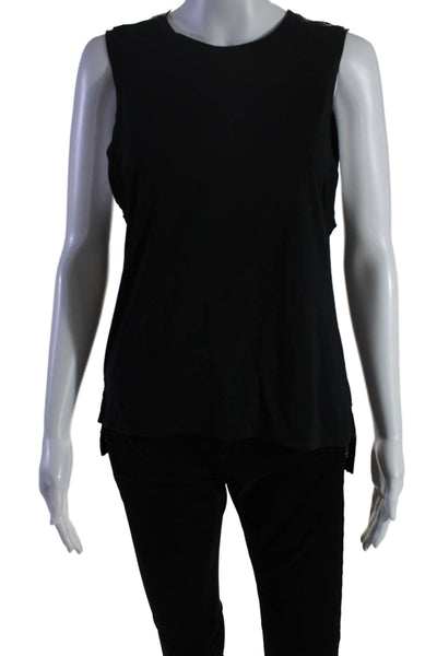 ALALA Womens Stretch Round Neck Sleeveless Pullover Activewear Top Black Size S