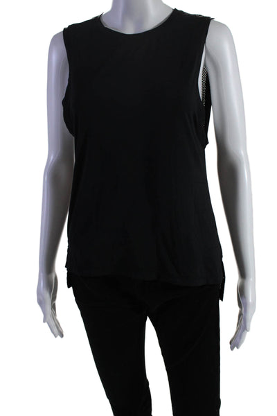 ALALA Womens Stretch Round Neck Sleeveless Pullover Activewear Top Black Size S