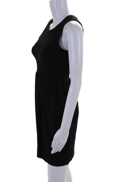 Theory Womens Crew Neck Knee Length Sleeveless Sheath Dress Black Size 0