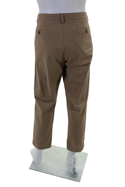 Bonobos Mens Cotton Straight Leg Button Zipped Closure Pants Beige Size 40