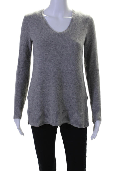 Calypso Saint Barth Womens Long Sleeve V Neck Cashmere Sweater Gray Size XS