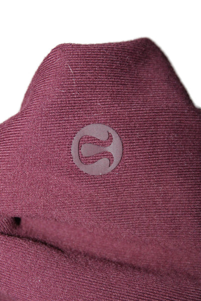 Lululemon Womens Long Sleeve Knit Hooded Lightweight Shirt Red Size 2