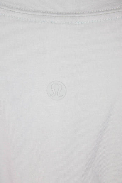 Lululemon Womens Cotton Blend Round Neck Short Sleeve T-Shirt Top Green Size 4