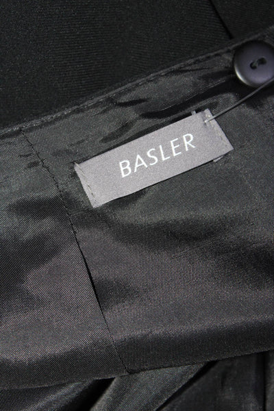 BASLER Womens Solid Black Zip Back Lined Pencil Skirt Size 38