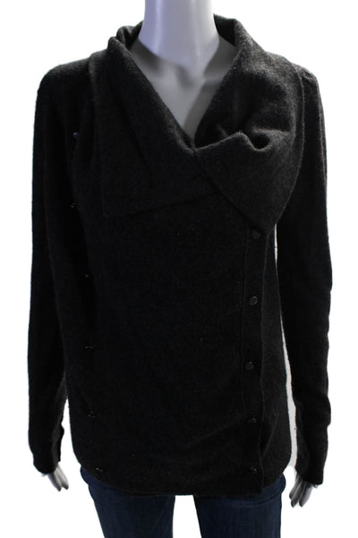 Skull Cashmere Womens Cashmere Knitted Button Up Cardigan Charcoal Size S