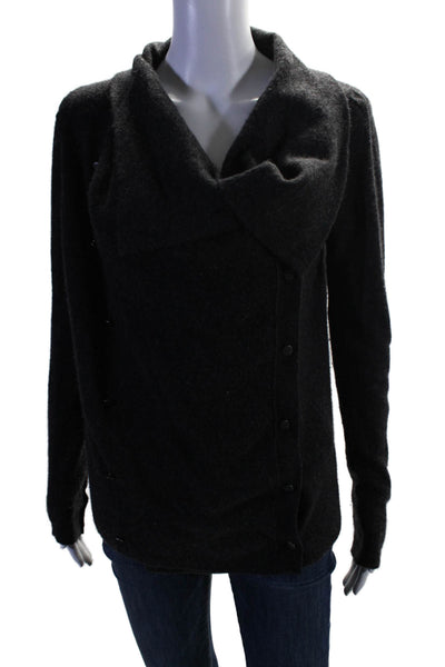 Skull Cashmere Womens Cashmere Knitted Button Up Cardigan Charcoal Size S