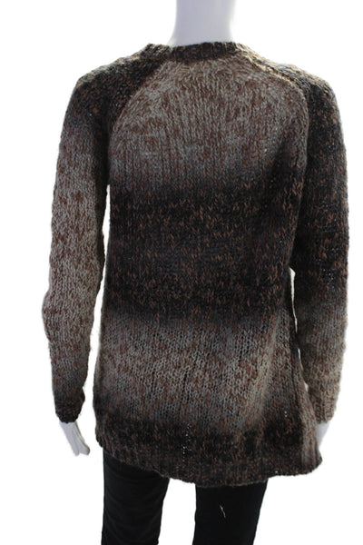 Graham & Spencer Womens Long Sleeves Cardigan Sweater Brown Black Size Petite