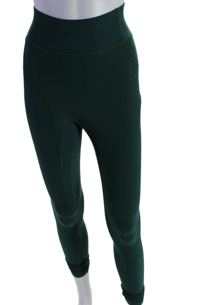 Bandier Womens Stretch Mid-Rise Activewear Ankle Leggings Green Size XS