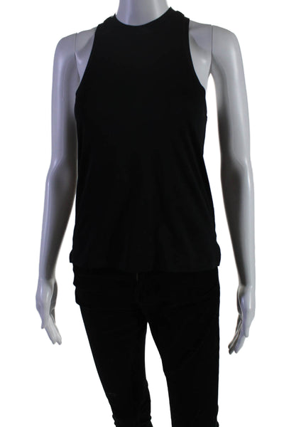 Lululemon Womens Round Neck Racerback Activewear Pullover Tank Top Black Size 4