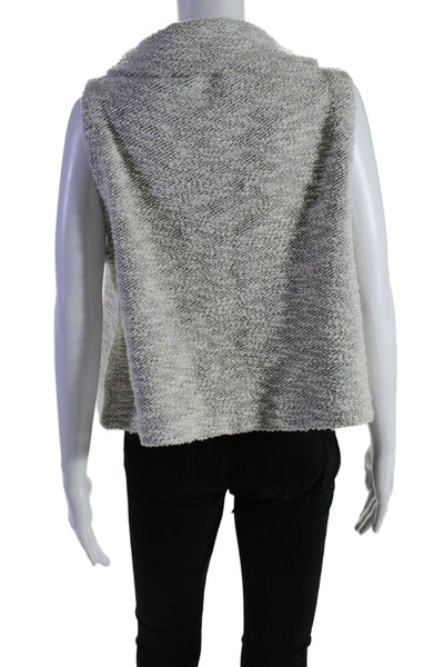 Eileen Fisher Womens Sleeveless Turtleneck Thick Knit Sweater White Size M