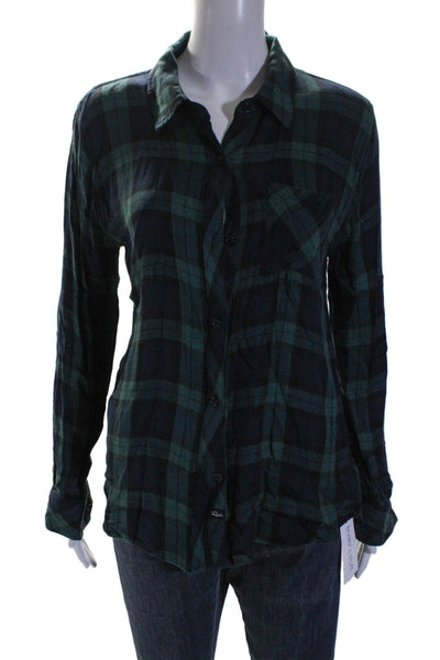 Rails Women's Collared Long Sleeves Button Down Plaid Shirt Size M