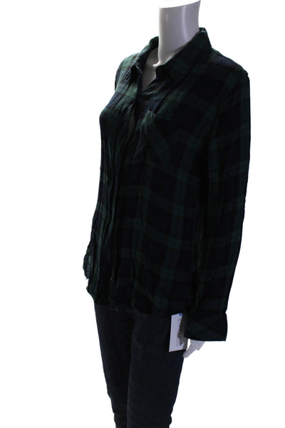 Rails Women's Collared Long Sleeves Button Down Plaid Shirt Size M