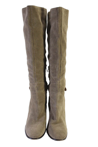 Sam Edelman Womens Suede Knee High Pull On Lucy Boots Brown Size 10 Medium