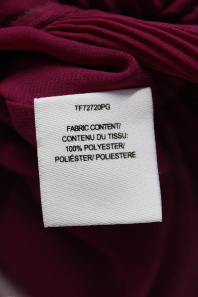 Derek Lam 10 Crosby Womens Sleeveless Keyhole Pleated Top Magenta Size 6