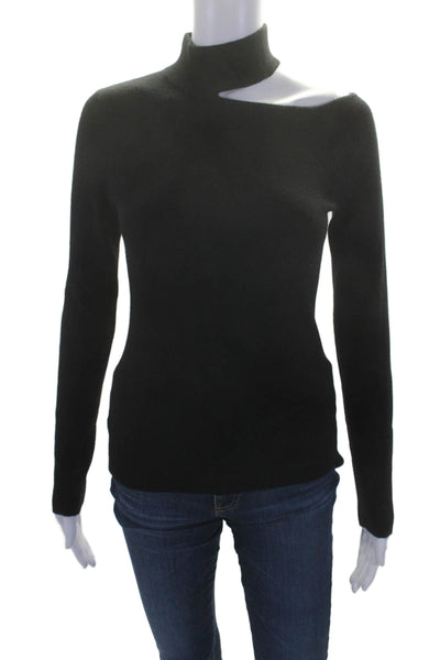 The Cashmere Project Womens Long Sleeves Turtleneck Sweater Black Size Extra Sma