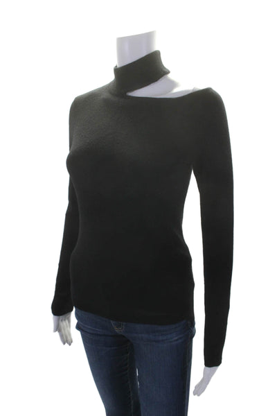 The Cashmere Project Womens Long Sleeves Turtleneck Sweater Black Size Extra Sma