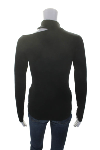 The Cashmere Project Womens Long Sleeves Turtleneck Sweater Black Size Extra Sma