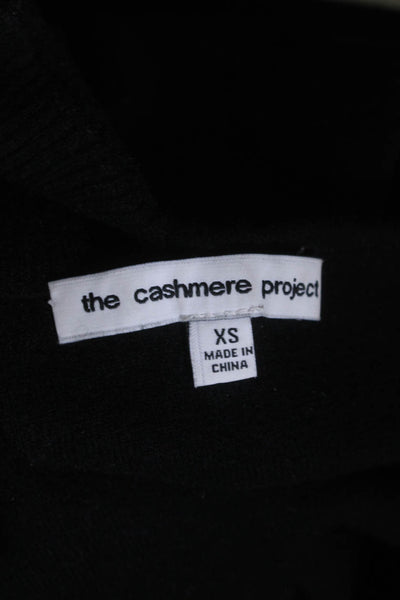 The Cashmere Project Womens Long Sleeves Turtleneck Sweater Black Size Extra Sma